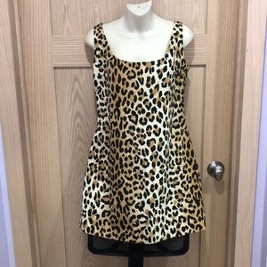 Leopard print cute mini dress